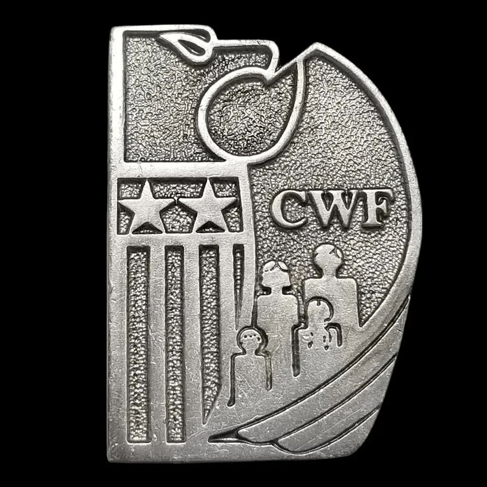 Vintage Belt Buckle Pewter CWF American Legion‎ Child Welfare Foundation Eagle